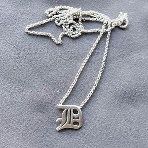 D initial necklace